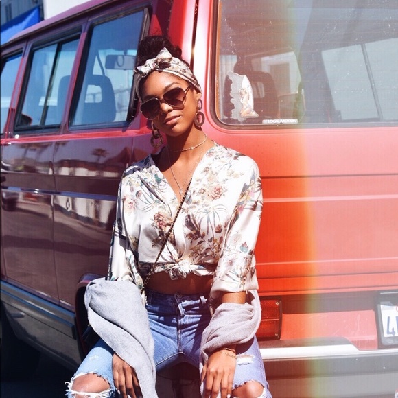 PRINTED KIMONO BLOUSE SIZE S - Picture 3 of 8